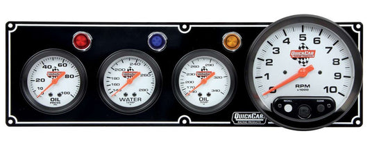 QuickCar Black 3-1 Gauge Panel OP/WT/OT/5"Tach