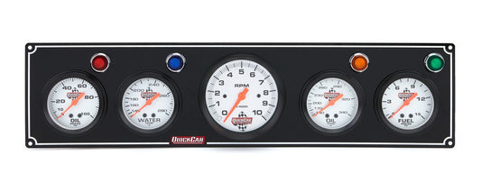 QuickCar 3-1 Gauge Panel w/Tach Black