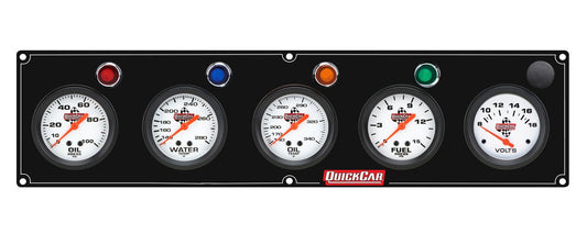 QuickCar Legend Gauge Panel - Black Plate, OP/WT/OT/FP15/VT