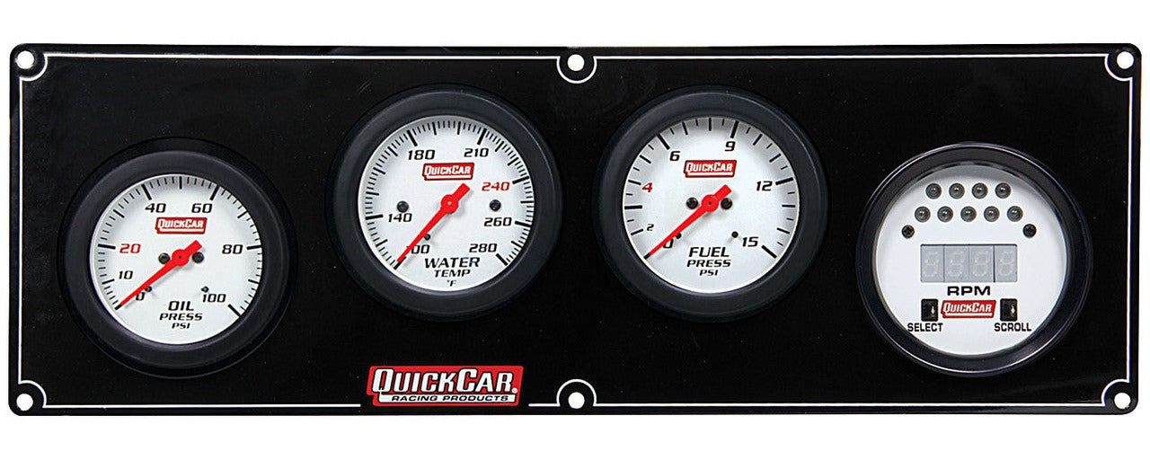 QuickCar Extreme 3-1 Gauge Panel OP/WT/FP/Tach