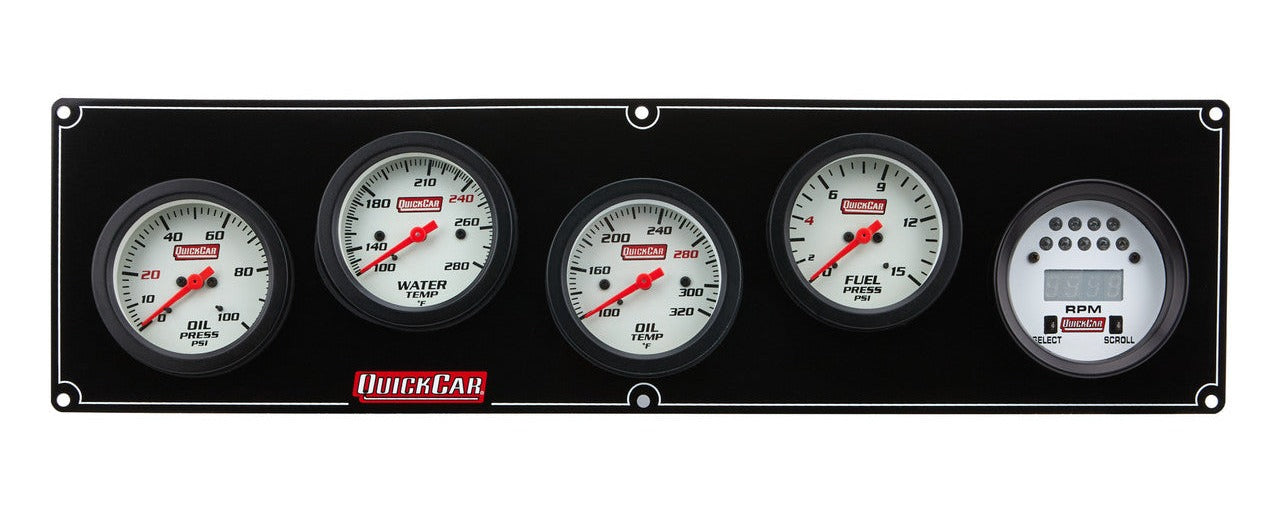 QuickCar Extreme 4-1 Gauge Panel OP/WT/OT/FP/Tach