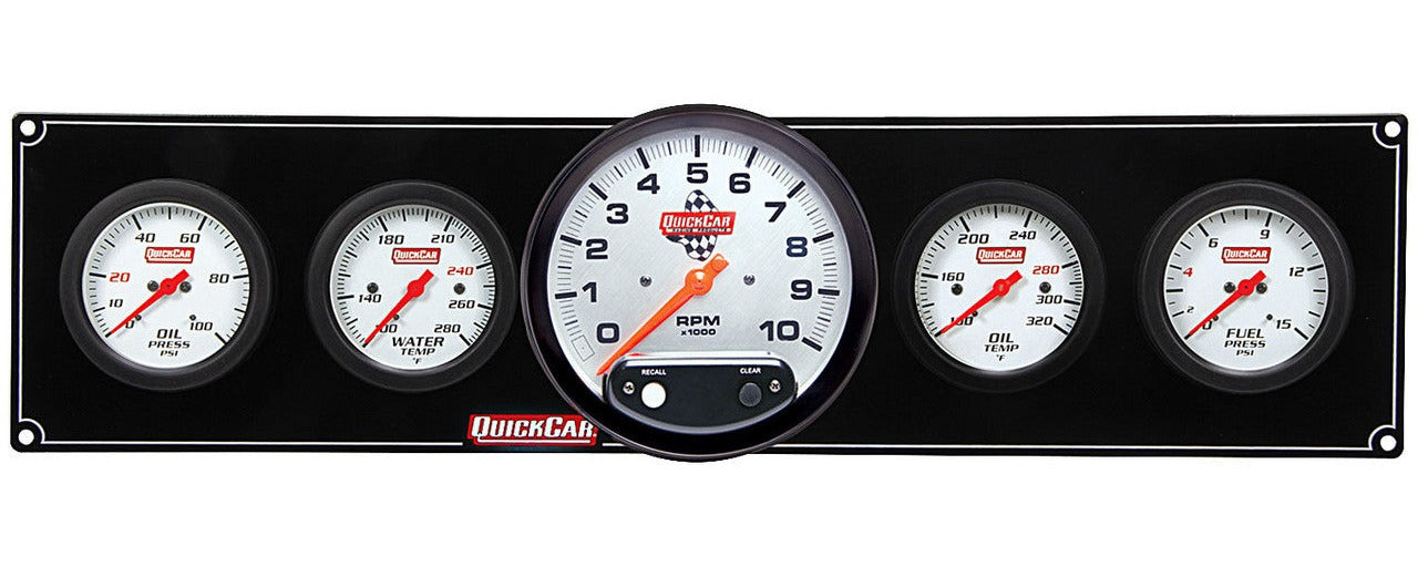 QuickCar Extreme 4-1 Gauge Panel OP/WT/5"Tach/OT/FP