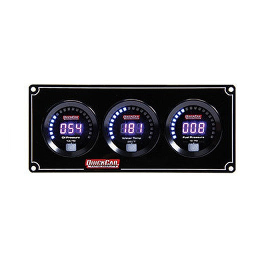 QuickCar Digital 3 Gauge Panel OP/WT/FP15