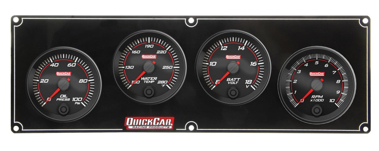 QuickCar Redline 3-1 Gauge Panel OP/WT/Volt w/2-5/8in Tac