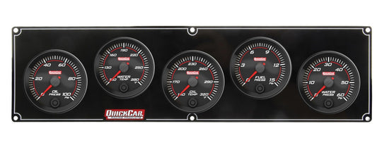 QuickCar Redline 5 Gauge Panel OP/WT/OT/FP/WP