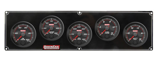 QuickCar Redline 5 Gauge Panel OP/WT/OT/FP/VOLT