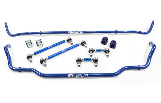 SuperPro Front 24mm, Rear 18mm Adjustable Sway Bar and HD Adjustable End Link Set - Kia Stinger