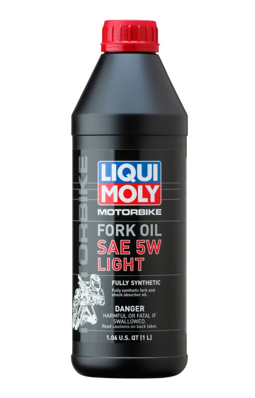 LIQUI MOLY 1L Motorbike Fork Oil SAE 5W Light (20094) - Pack of 6