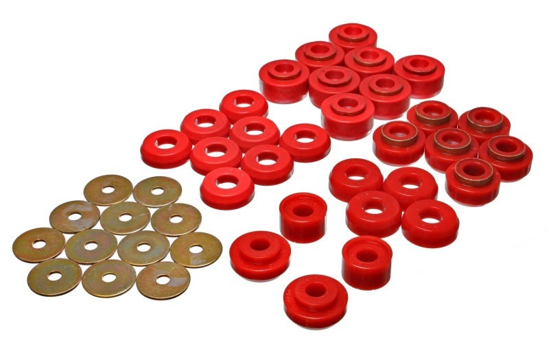 Energy Suspension for Chevy 4 door Red Body Mounts 3.4136R