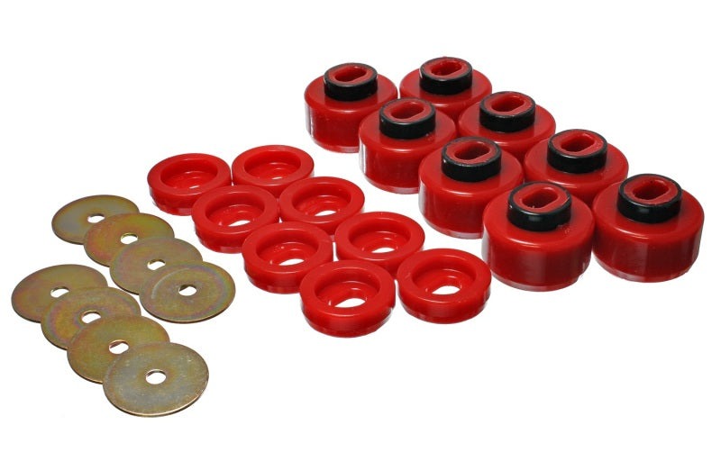 Energy Suspension for 99-06 Silverado C1500/K1500 Red Body Mount Set 3.4150R