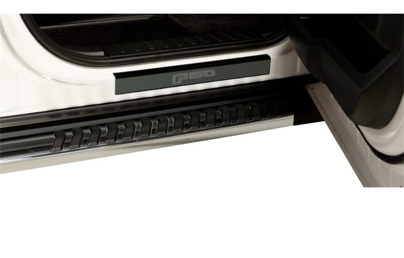 Putco for 2017-2020 Ford Super Duty Reg/Super Cab with SUPERDUTY Etching (2pcs) Black Platinum Door Sills