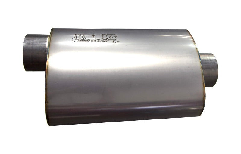 Kooks MUF-018 3in Oval Center/Offset Muffler 12in Long Body Stainless Steel