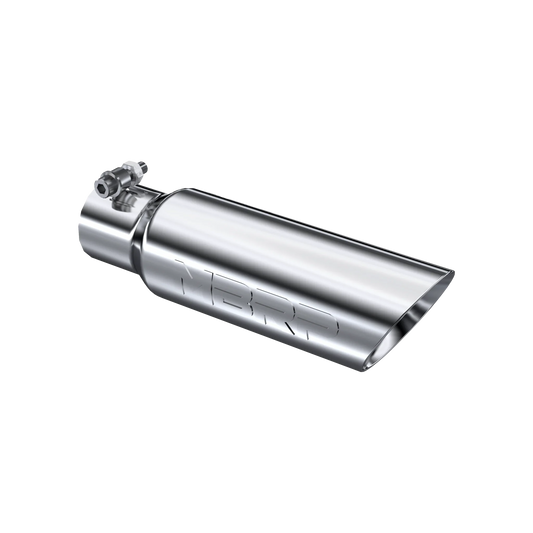 MBRP T5106 Exhaust Tip - 3.5" OD Dual Wall Angled 2.5" inlet 12" length | T304 Stainless
