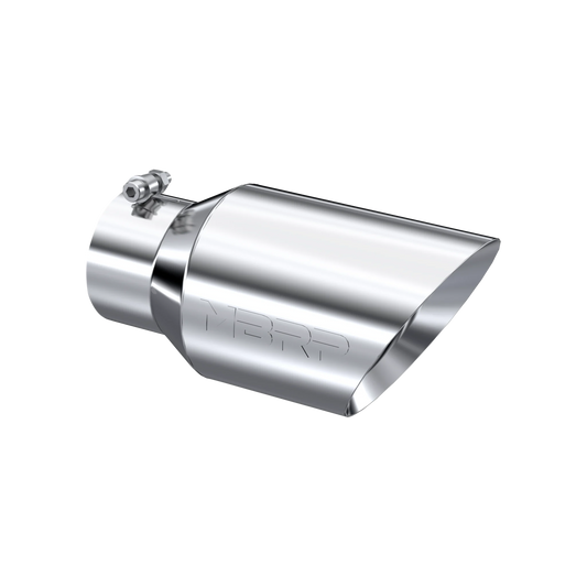 MBRP T5072 Exhaust Tip - 6" OD Dual Wall Angled 4" inlet 12" length | T304 Stainless