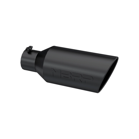 MBRP T5126BLK Exhaust Tip - 7" OD; Rolled End; 4" ID; 18" length | Black Coated