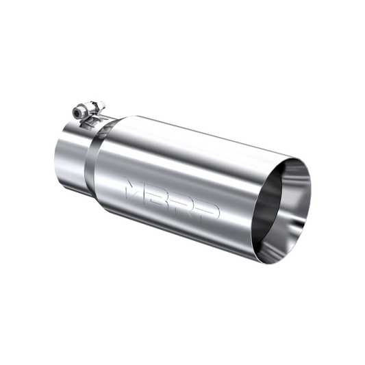 MBRP T5049 Exhaust Tip - 5" OD Dual Wall Straight 4" inlet 12" length | T304 Stainless